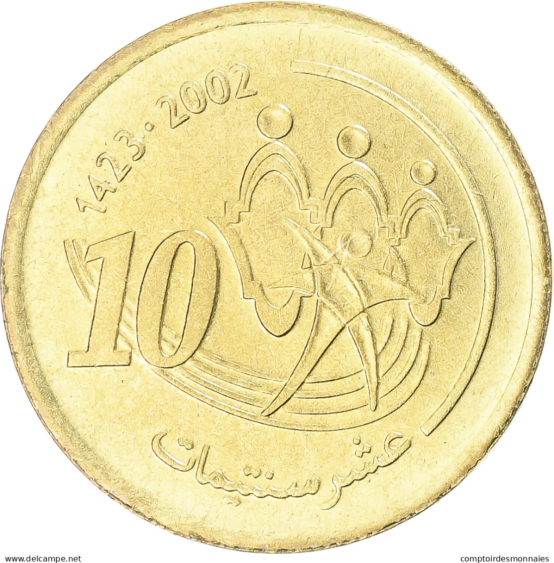 Monnaie, Maroc, Mohammed VI, 10 Santimat, 2002, SUP, Bronze-Aluminium, KM:114 - Maroc