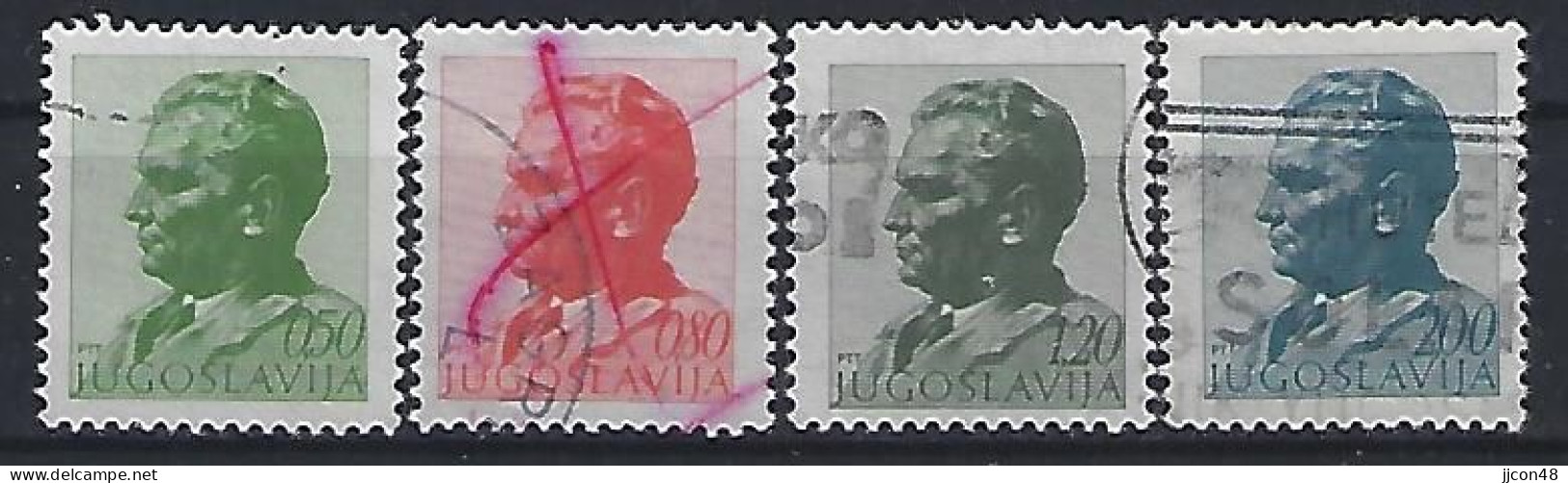 Jugoslavia 1974 / 81  Tito (o) Mi.1551-1554  (13.25) - Oblitérés