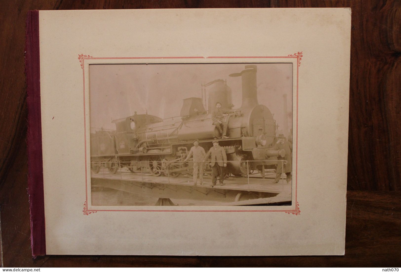 Photo 1910's Cheminot Locomotive SNCF France Tirage Albuminé Albumen Print Vintage Photographe Train - Eisenbahnen