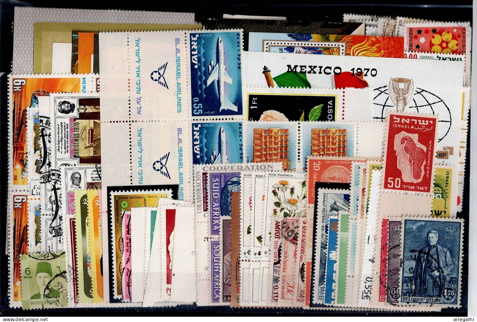 LOT OF 232 STAMPS MINT+USED +16 BLOCKS MI- 80 EURO VF!! - Collections (sans Albums)