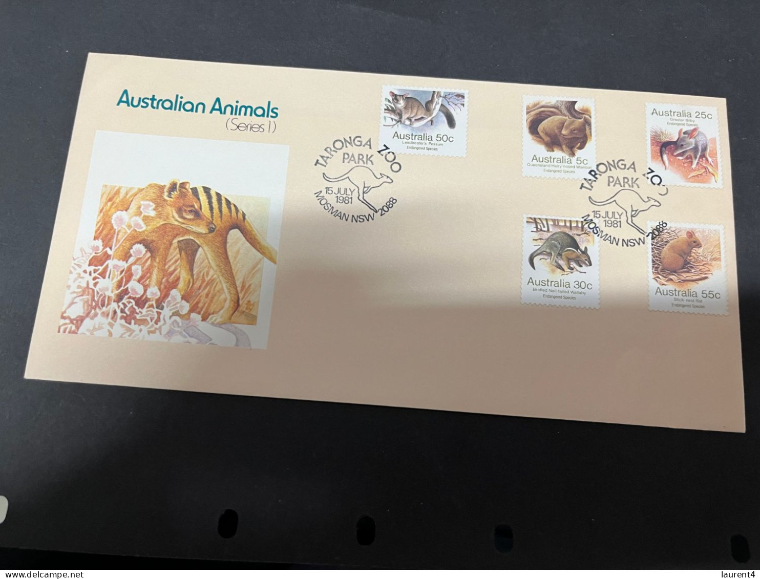 30-9-2023 (2 U 34) Australia FDC - 1981 - Animal Series 1 (Toronga Zoo Postmark) - Andere & Zonder Classificatie