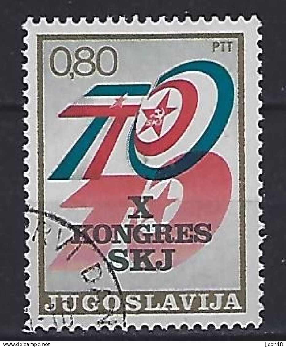 Jugoslavia 1974  X Kongress SKJ (o) Mi.1562 - Oblitérés