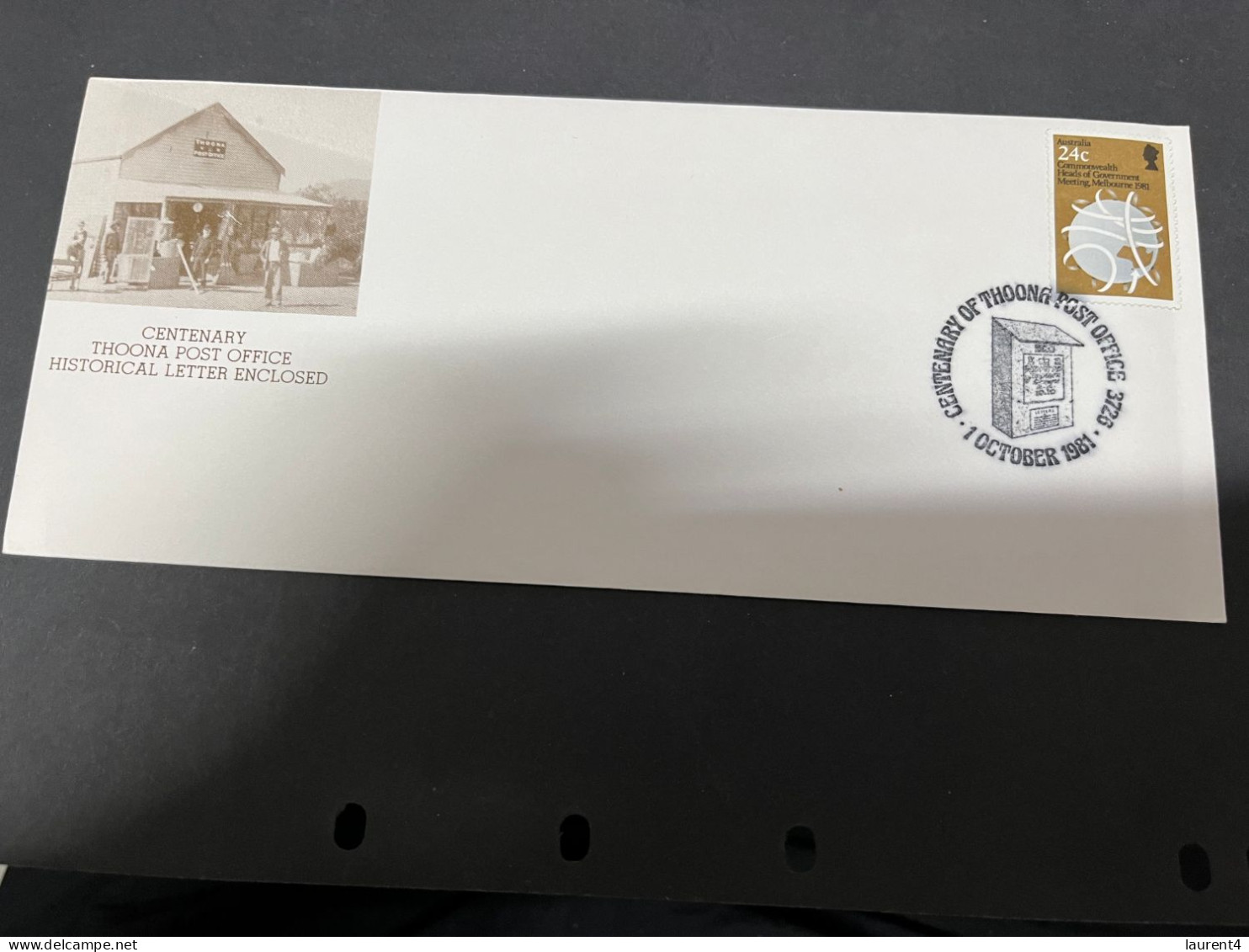 30-9-2023 (2 U 34) Australia FDC - 1981 - Centenary Of Thoona Post Office - Other & Unclassified