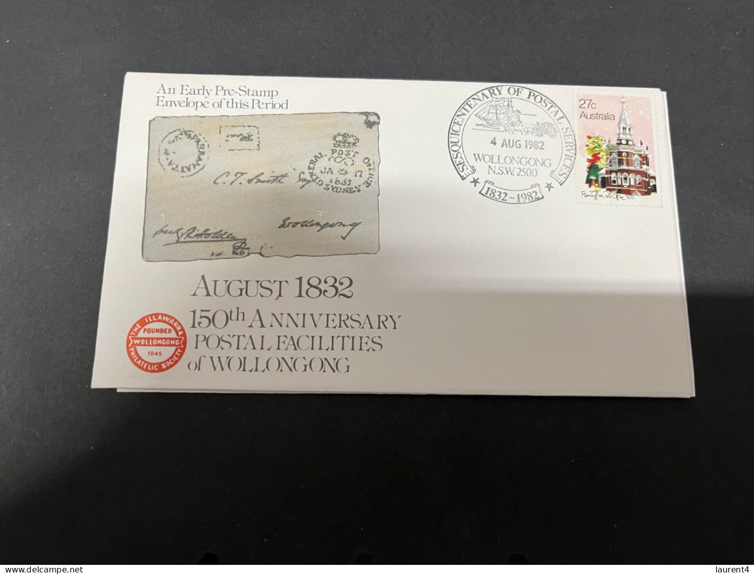 30-9-2023 (2 U 34) Australia FDC - 1982 - 150th Aniversry Of Wollongong Postal Services (with Insert) - Otros & Sin Clasificación