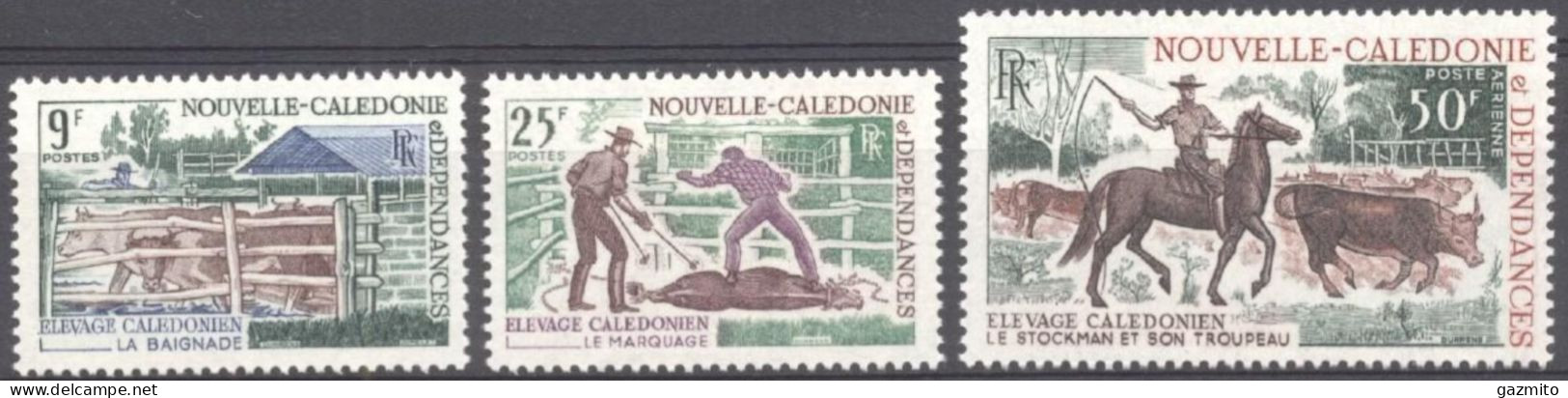 New Caledonia 1969, Cow And Horse, 3val - Vaches