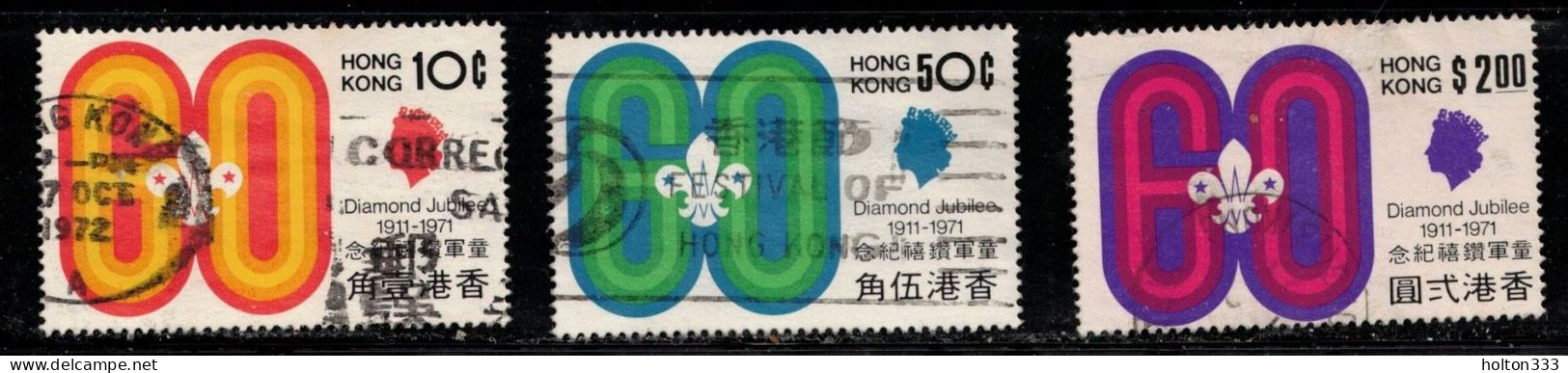 HONG KONG Scott # 262-4 Used - QEII Diamond Jubilee - Gebraucht