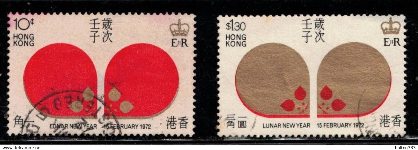 HONG KONG Scott # 268-9 Used - Lunar New Year 1972 - Usados