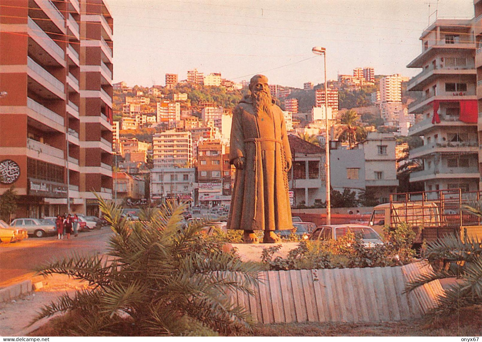 GF-JAL EL DIB Près Beyrouth-LIBAN-LIBANON -Vue De La Ville-Statue Du Père Jacques - Carte Moderne Grand Format - 10 X 15 - Libanon