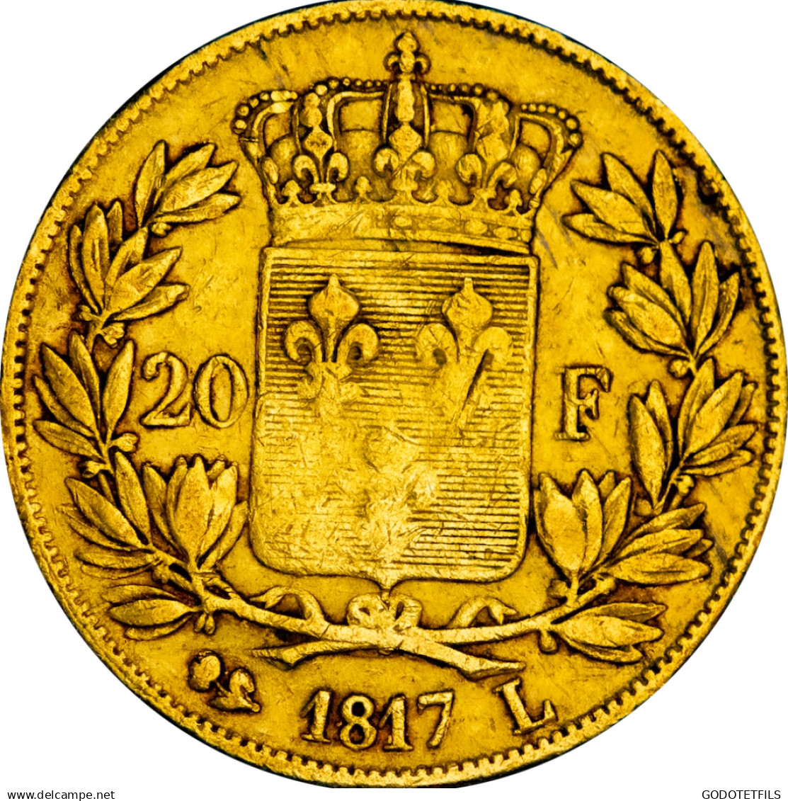 Restauration - 20 Francs Or Louis XVIII 1817 Bayonne - 20 Francs (or)