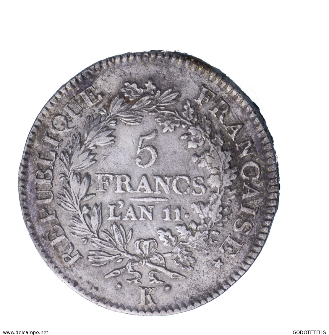 Consulat - 5 Francs AN XI(1802) Union Et Force Bordeaux - 5 Francs