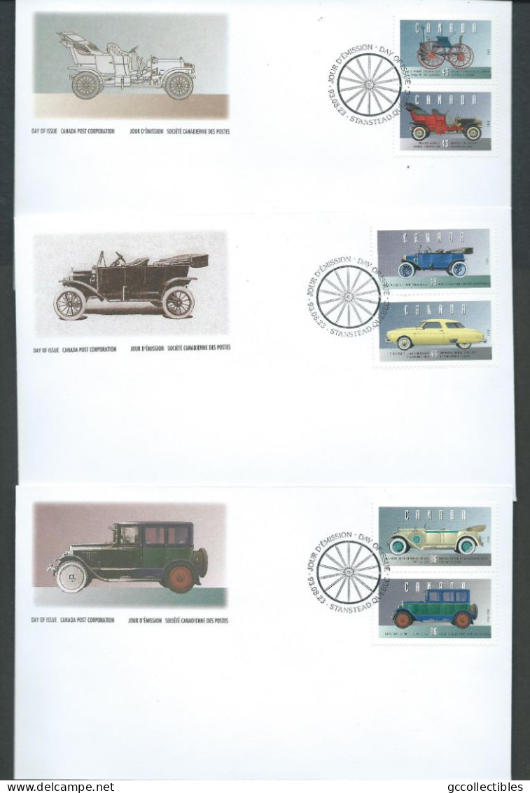 Canada # 1490 - 3 FDCs In Cardboard - Historic Land Vehicles - 1 - 1991-2000