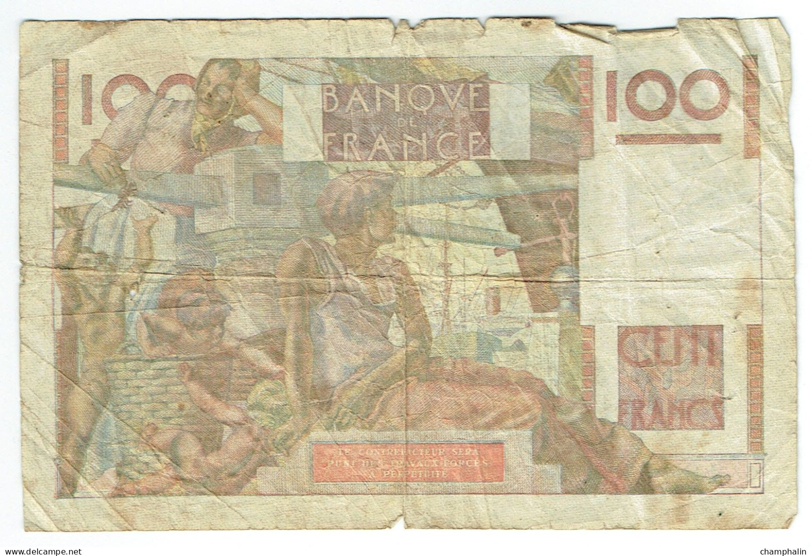 France - Billet De 100 Francs Type Jeune Paysan - 4 Septembre 1952 - 100 F 1945-1954 ''Jeune Paysan''