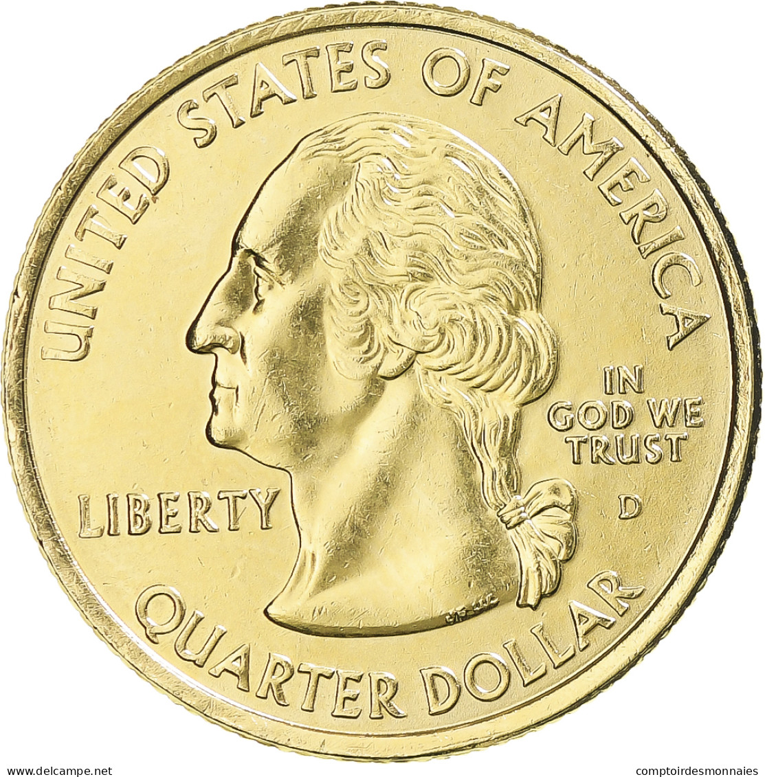 Monnaie, États-Unis, New Hampshire, Quarter, 2000, U.S. Mint, Denver, Golden - 2010-...: National Parks