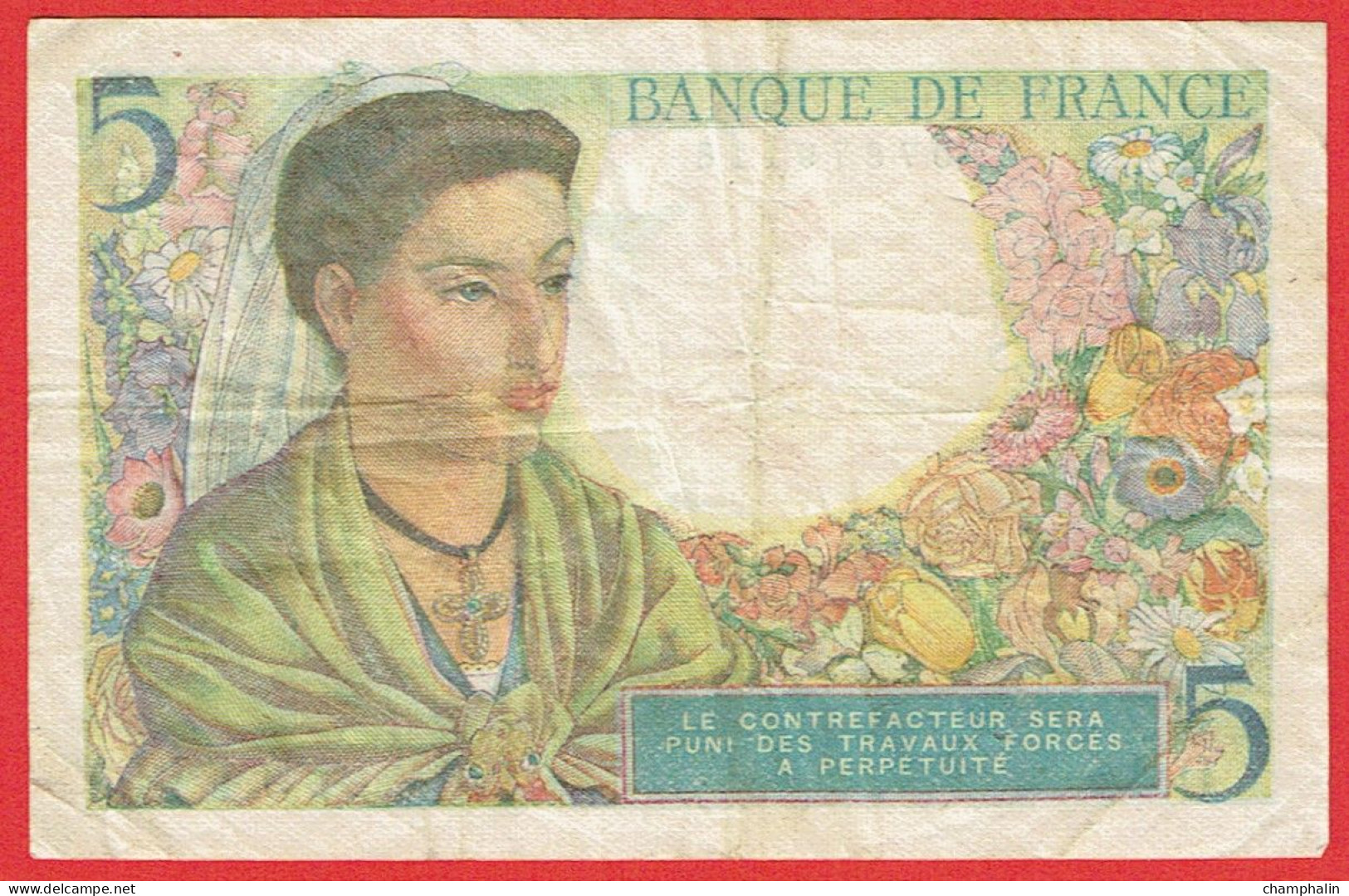 France - Billet De 5 Francs Type Berger - 22 Juillet 1943 - 5 F 1943-1947 ''Berger''