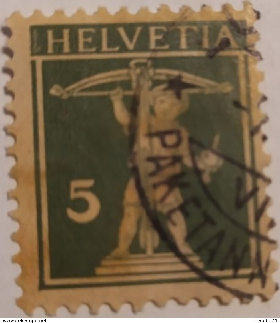1909 -1911 Guglielmo Tell - Filigrana: Croce Svizzera Multipla - Oblitérés