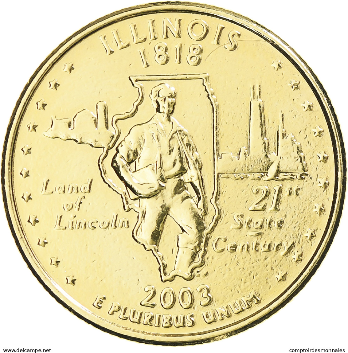 Monnaie, États-Unis, Quarter, 2003, U.S. Mint, Philadelphie, Golden, SPL - 2010-...: National Parks
