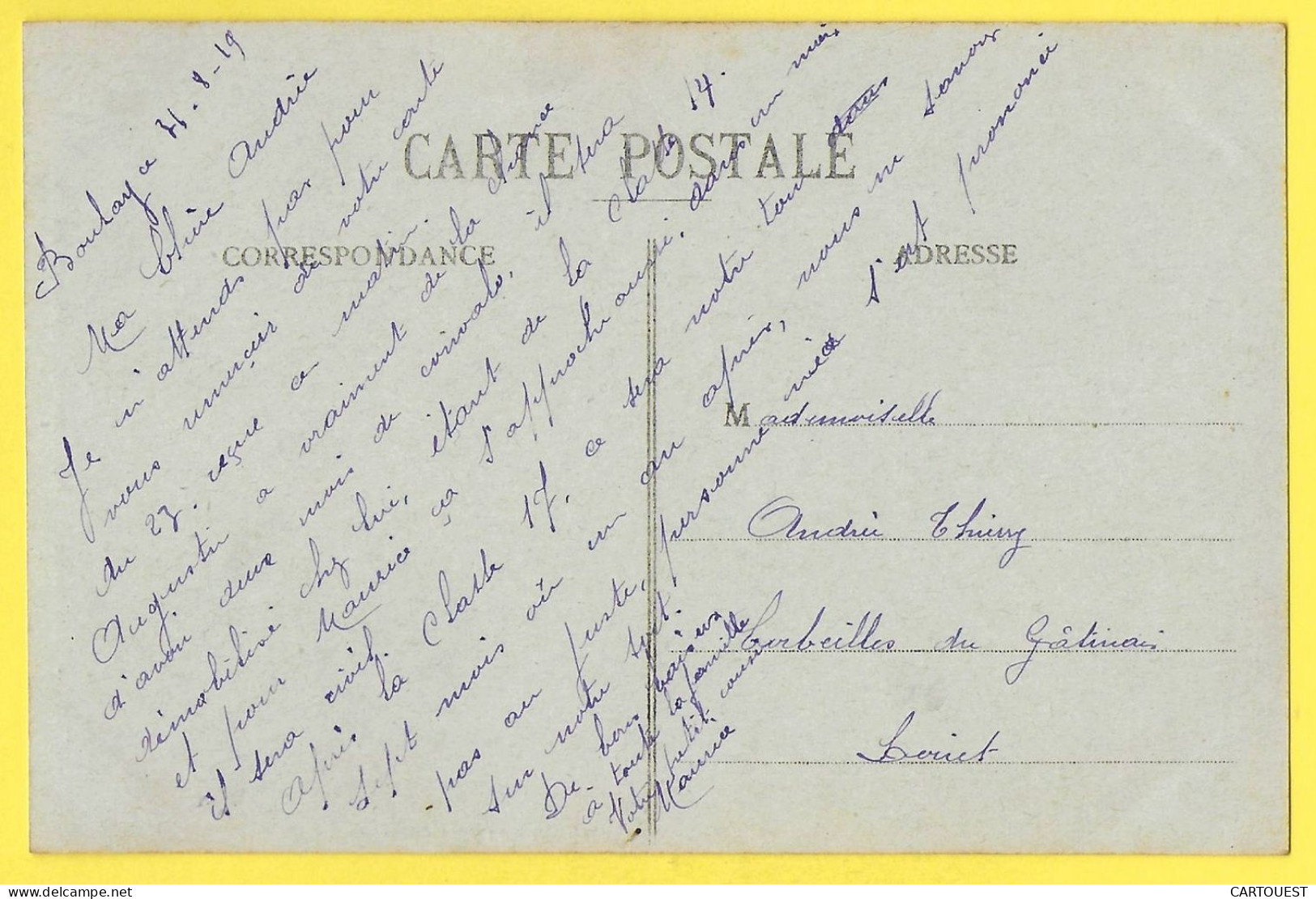 CPA BOULAY LIBERATION ALSACE LORRAINE 1918 Circulée 31 Août 1919 - Boulay Moselle