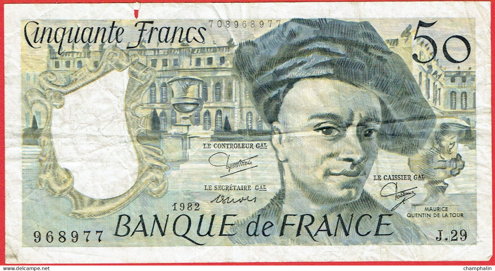 France - Billet De 50 Francs Type Quentin De La Tour - 1982 - 50 F 1976-1992 ''quentin De La Tour''