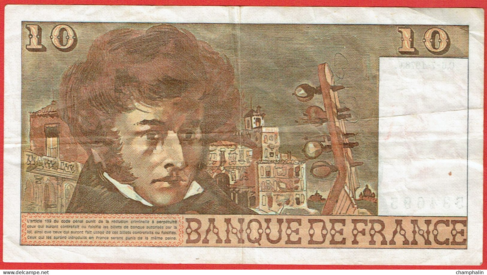 France - Billet De 10 Francs Type Berlioz - 6 Juillet 1978 - 10 F 1972-1978 ''Berlioz''