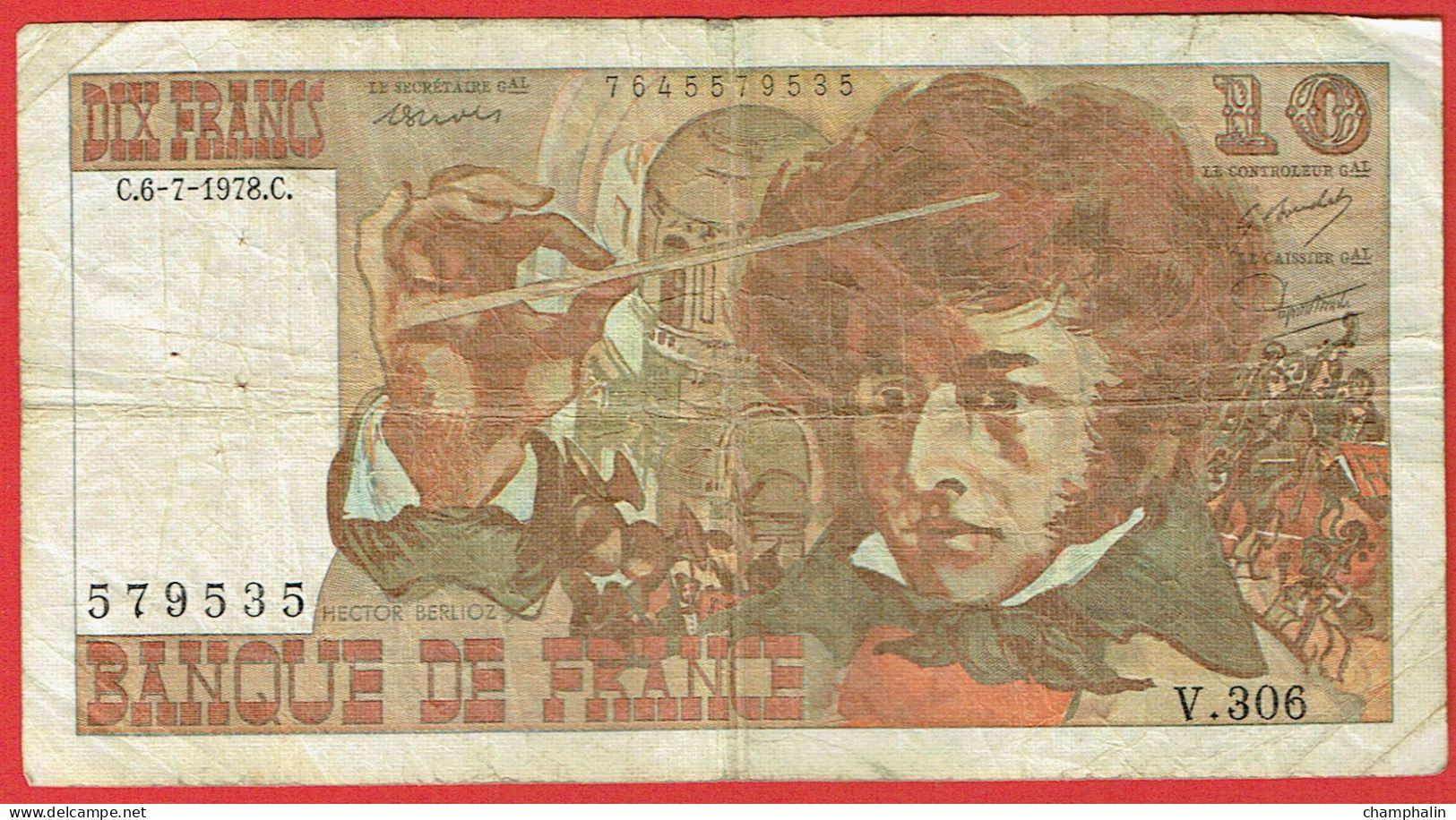 France - Billet De 10 Francs Type Berlioz - 6 Juillet 1978 - 10 F 1972-1978 ''Berlioz''