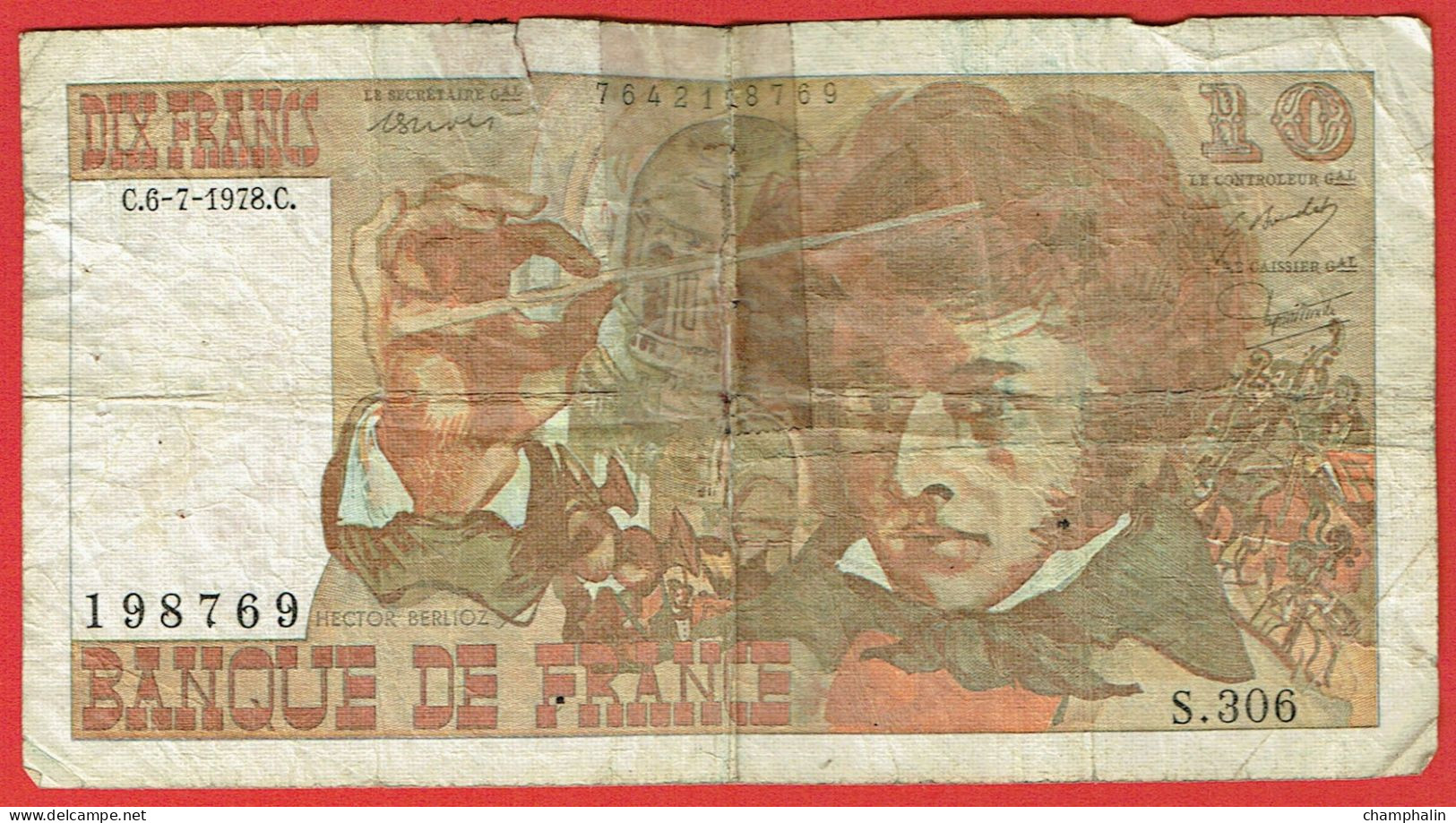 France - Billet De 10 Francs Type Berlioz - 6 Juillet 1978 - 10 F 1972-1978 ''Berlioz''