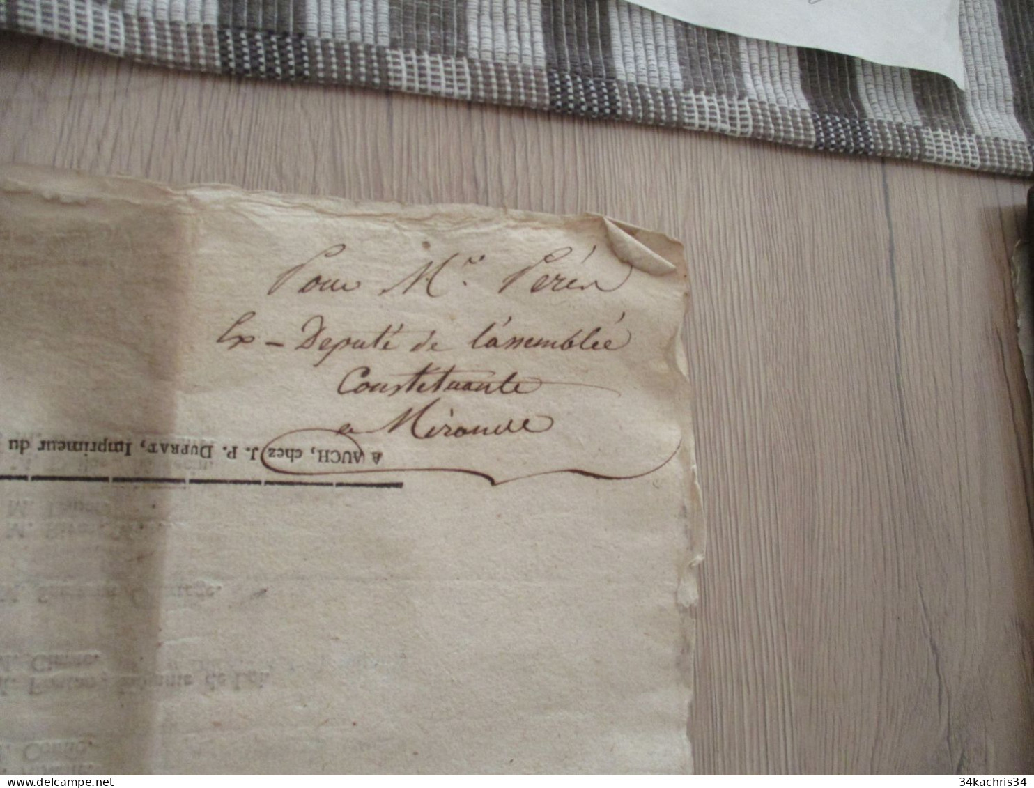 N7 Gers Révolution Liste Du Juré De Jugement ^pour Le Trimestre De Juillet 1792 Annoté - Wetten & Decreten