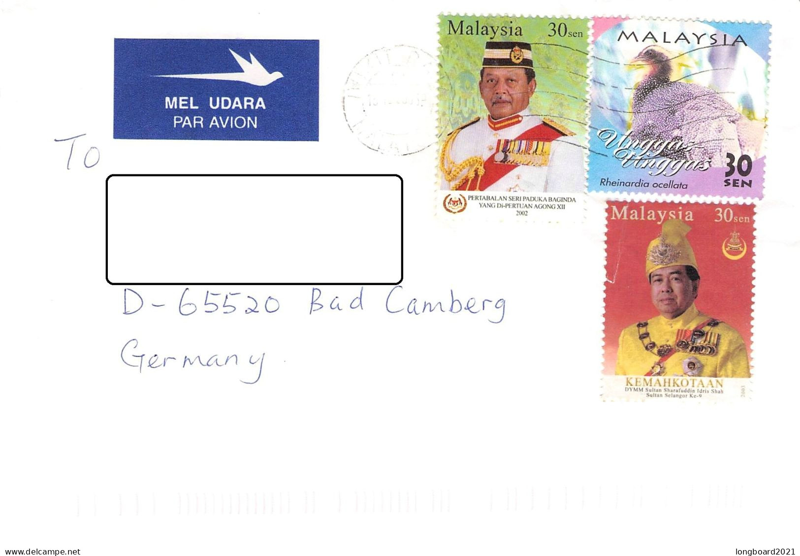 MALAYSIA - AIRMAIL Ca 2002 - BAD CAMBERG/DE / 1227 - Malaysia (1964-...)