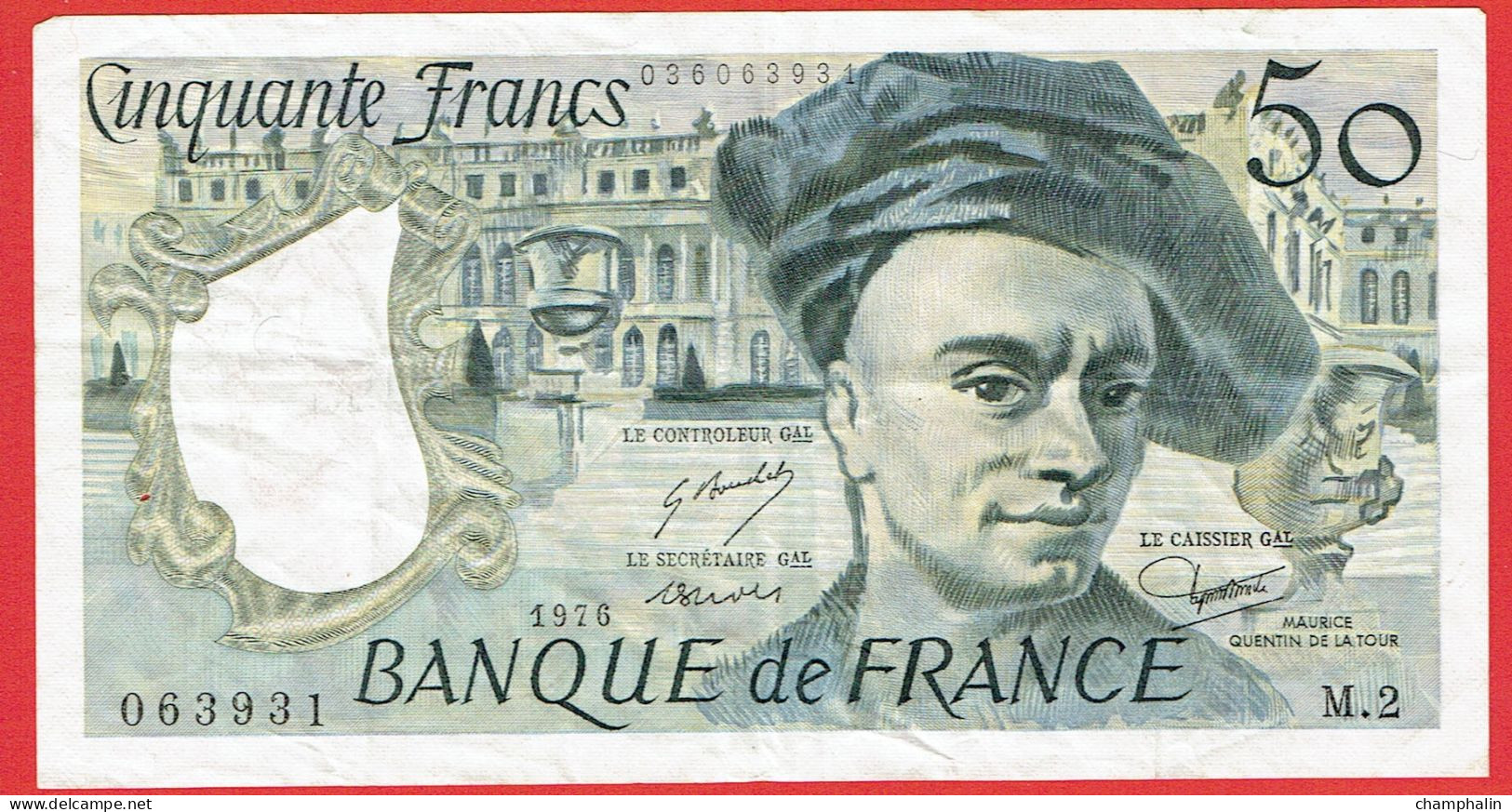 France - Billet De 50 Francs Type Quentin De La Tour - 1976 - 50 F 1976-1992 ''Quentin De La Tour''