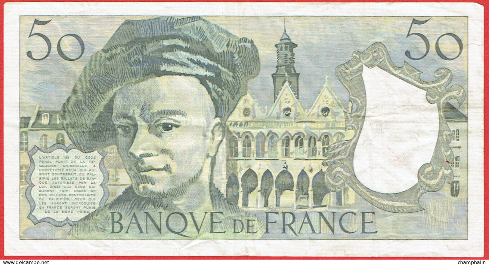 France - Billet De 50 Francs Type Quentin De La Tour - 1976 - 50 F 1976-1992 ''Quentin De La Tour''