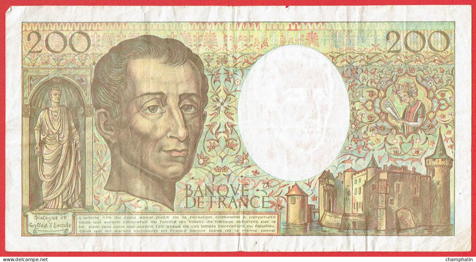 France - Billet De 200 Francs Type Montesquieu - 1992 - 200 F 1981-1994 ''Montesquieu''