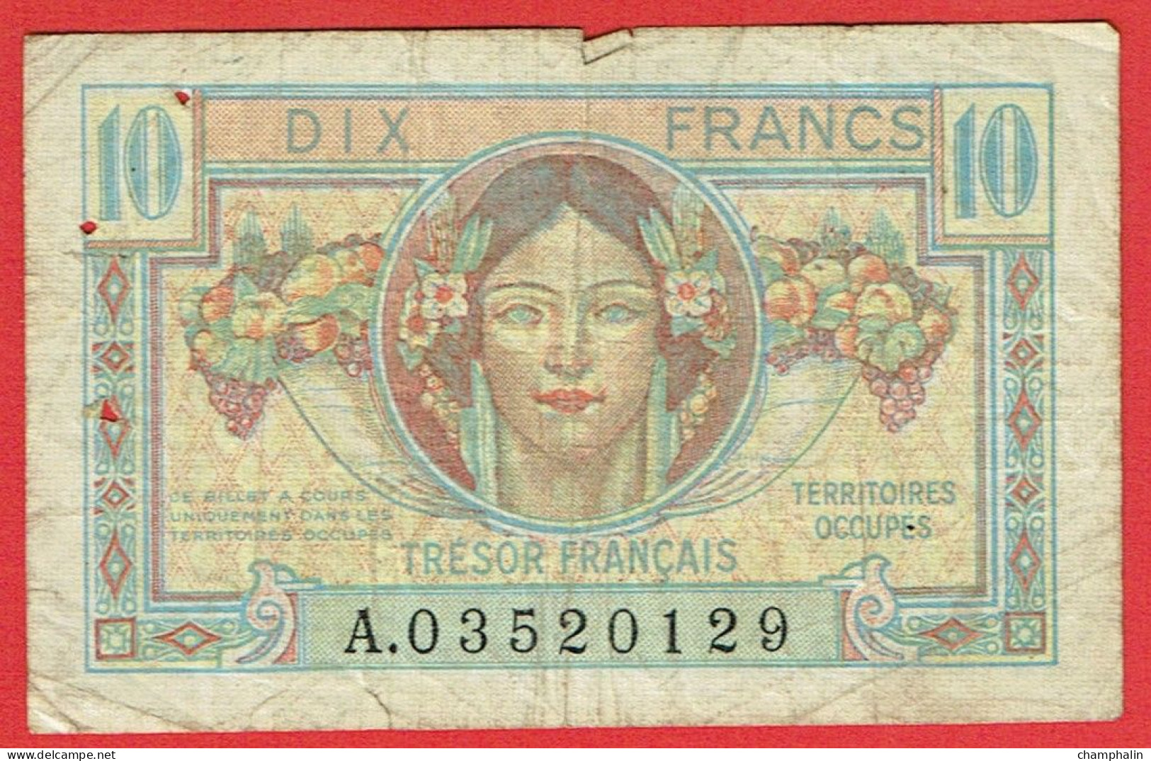 France - Billet De 10 Francs - Trésor Français - Territoires Occupés - 1947 Trésor Français