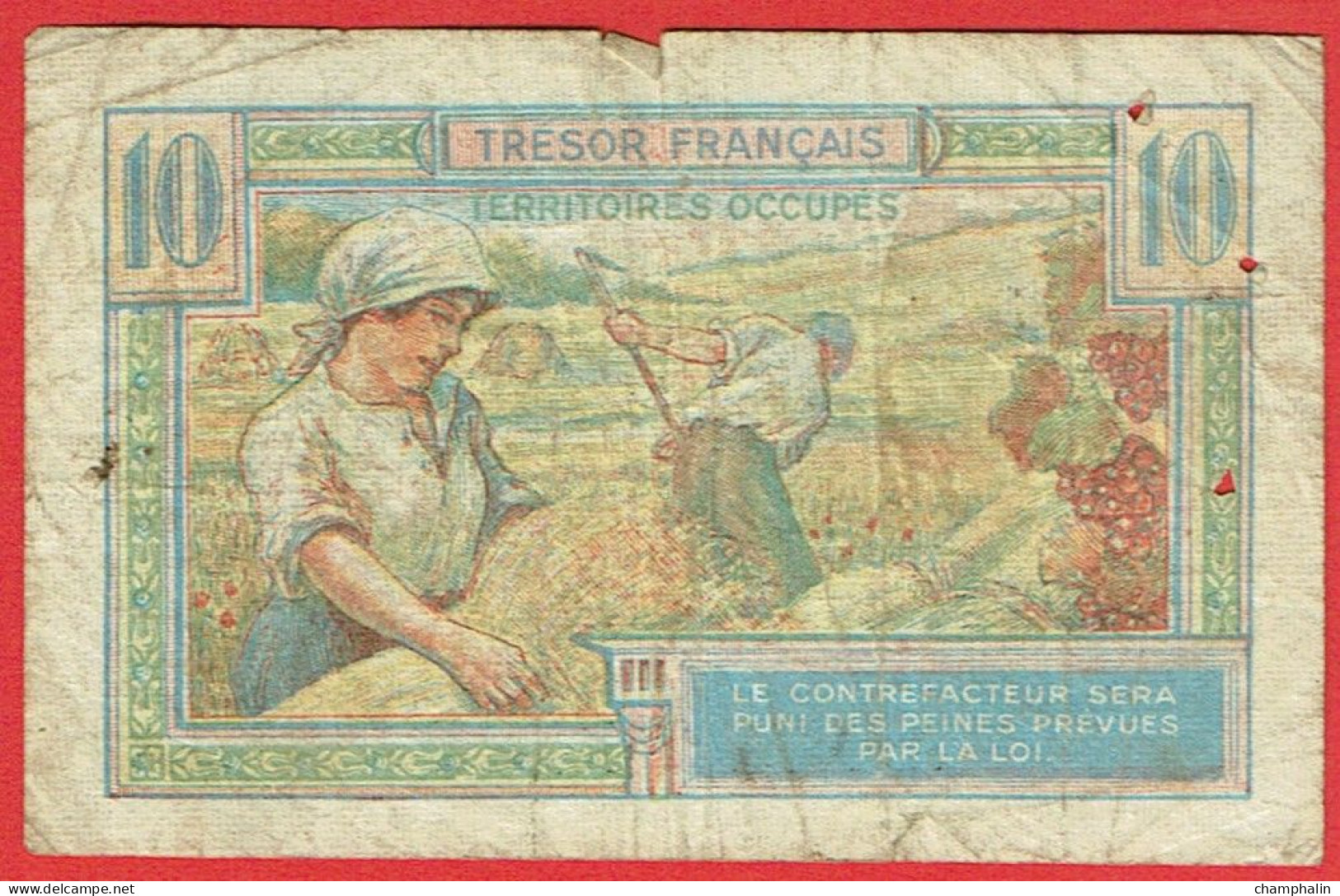 France - Billet De 10 Francs - Trésor Français - Territoires Occupés - 1947 Trésor Français