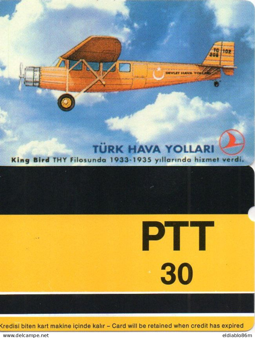 TURKEY - ALCATEL - DEMO CARD - TURKISH AIRLINES KING BIRD - YELLOW REVERSE - P13 BRIGHT - Turquie