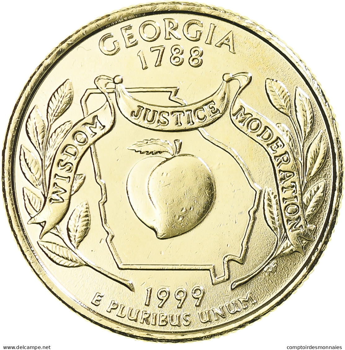 Monnaie, États-Unis, Quarter, 1999, U.S. Mint, Philadelphie, Golden, SPL - 2010-...: National Parks