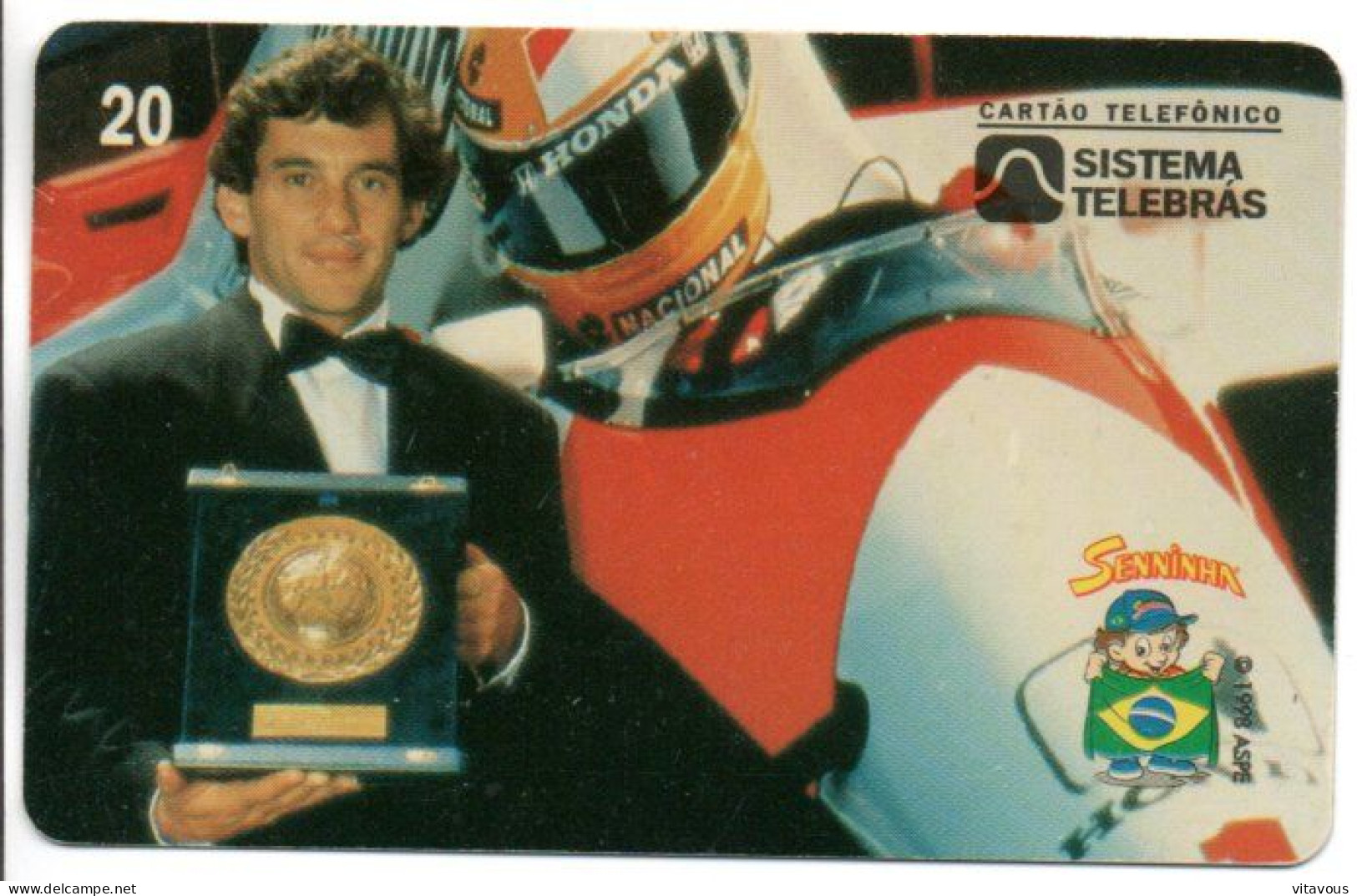 Ayrton SENNA  - Formule 1 Automobile Formula  Sport Télécarte Brésil Phonecard Telefonkarte (1061) - Brasilien