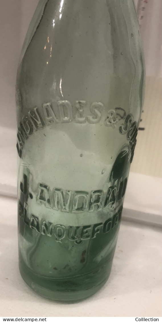 Bouteille Ancienne Limonade Soda Andrau Blanquefort - Autres & Non Classés