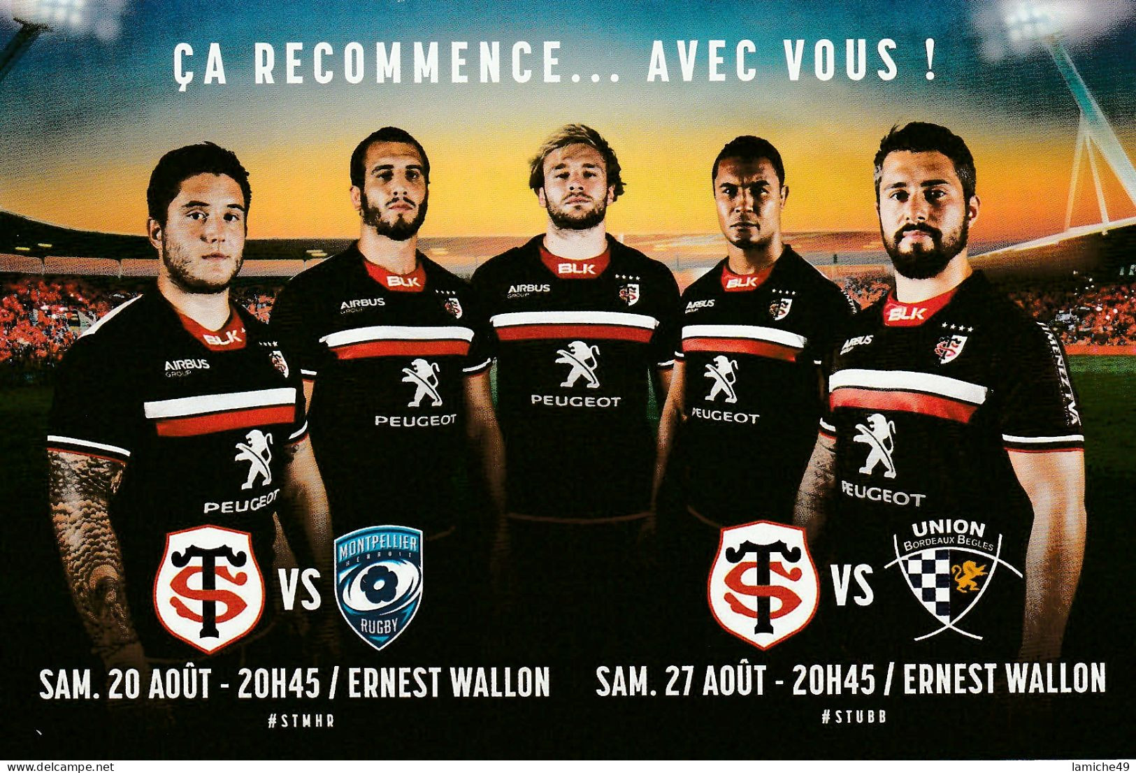 Carte « Ça Recommence… Avec Vous Matches Stade Toulousain TOULOUSE RUGBY - Rugby