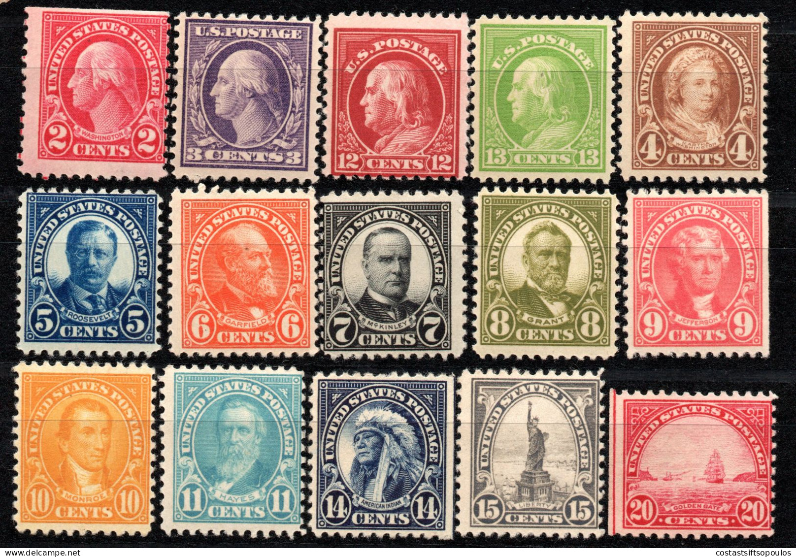 1889.USA. 1912-1925 15 MNH STAMPS LOT - Ongebruikt