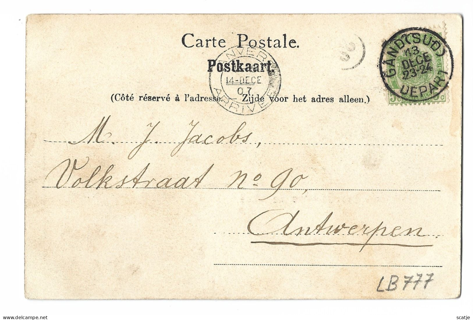 Château De Laerne   -   Gand   -   1907   Naar   Antwerpen - Laarne