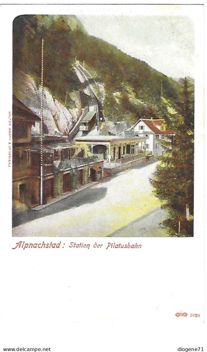 Alpnachstad Station Der Pilatusbahn Zug - Alpnach