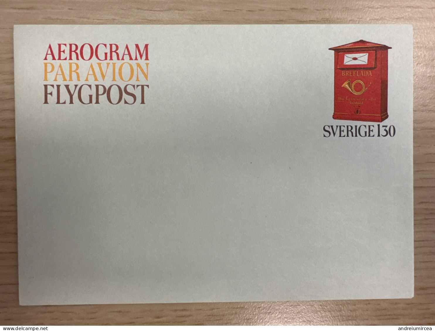 Aerogram Par Avion Flygpost Mint - Storia Postale