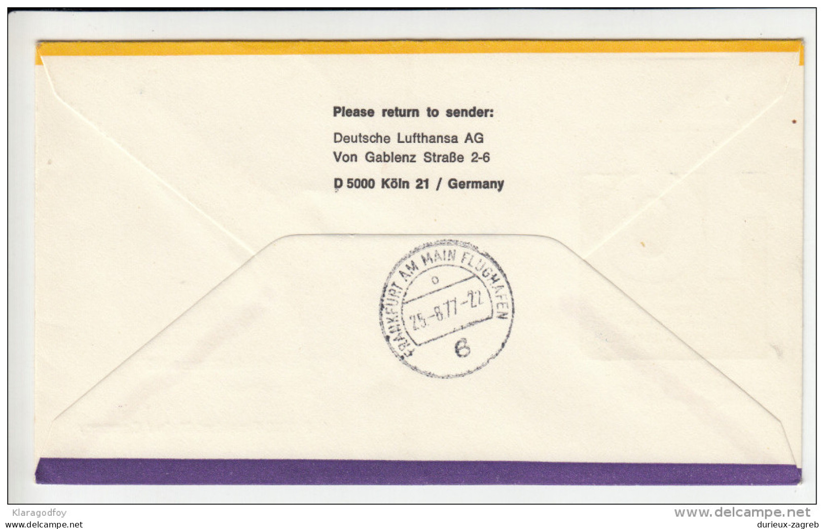 Yugoslavia Lufthansa Airmail Letter Cover & Special Postmark 10 Years Of Zagreb-Frankfurt Flight Bb151011 - Airmail