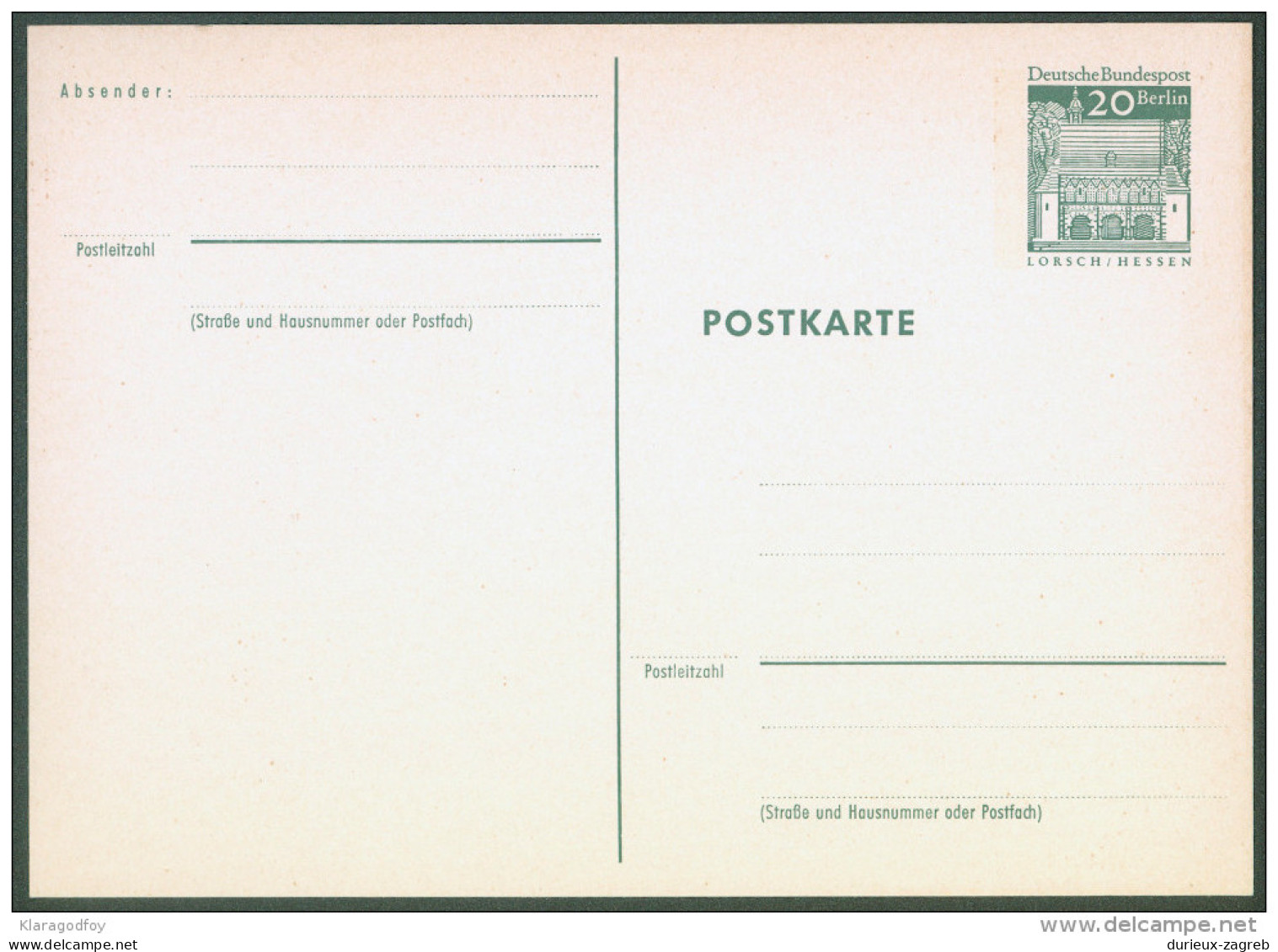 Germany Berlin Postal Stationery Postcard Postkarte Unused Bb - Cartes Postales - Neuves