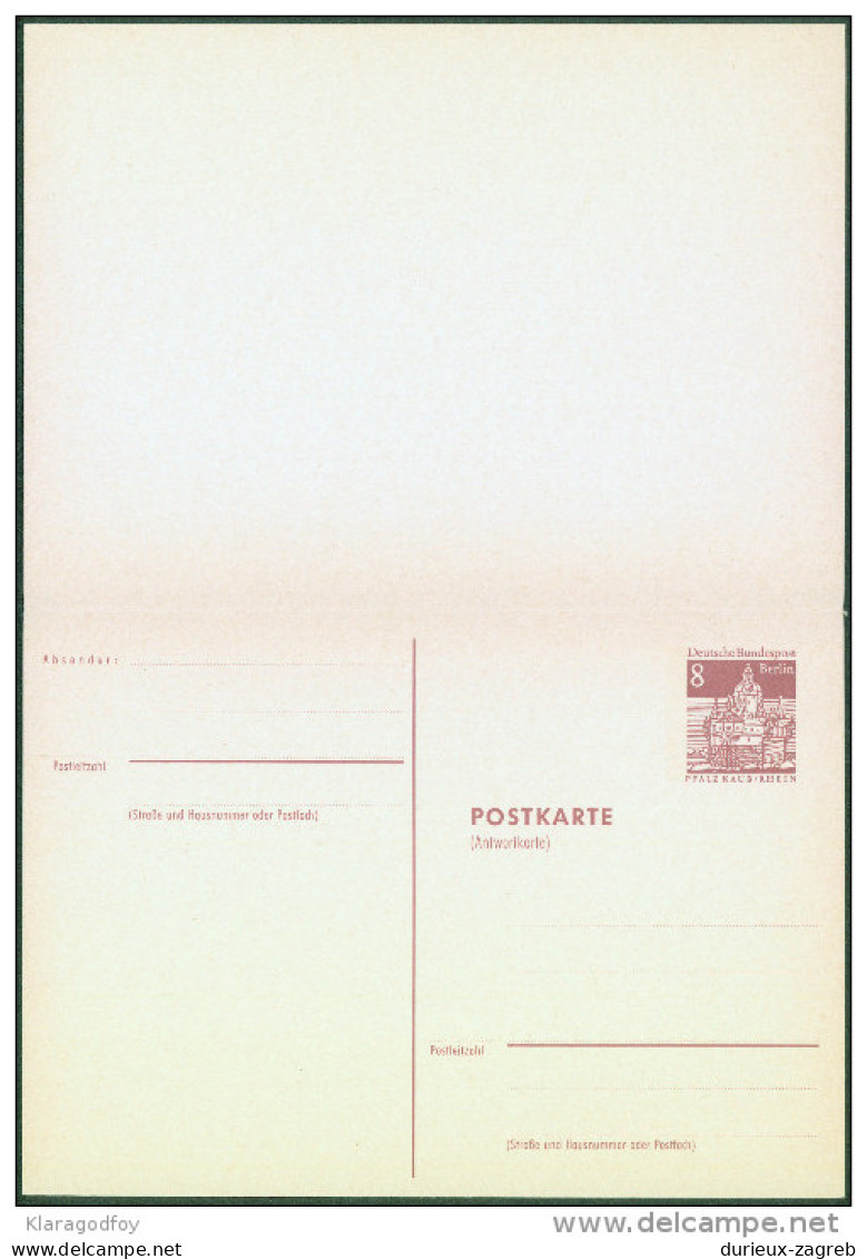 Germany Berlin Postal Stationery Postcard Answer Postkarte Mit Antwortkarte Unused Bb - Postales - Nuevos