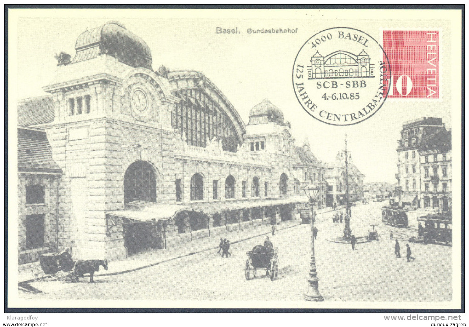 Switzerland 125 Jahre Centralbahnhof 3 Postcards Bb - Bahnwesen