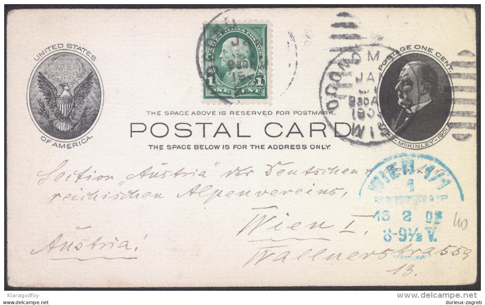 United States Old Postal Stationery 1c Postal Card Tavelled 1903 Bb - 1901-20