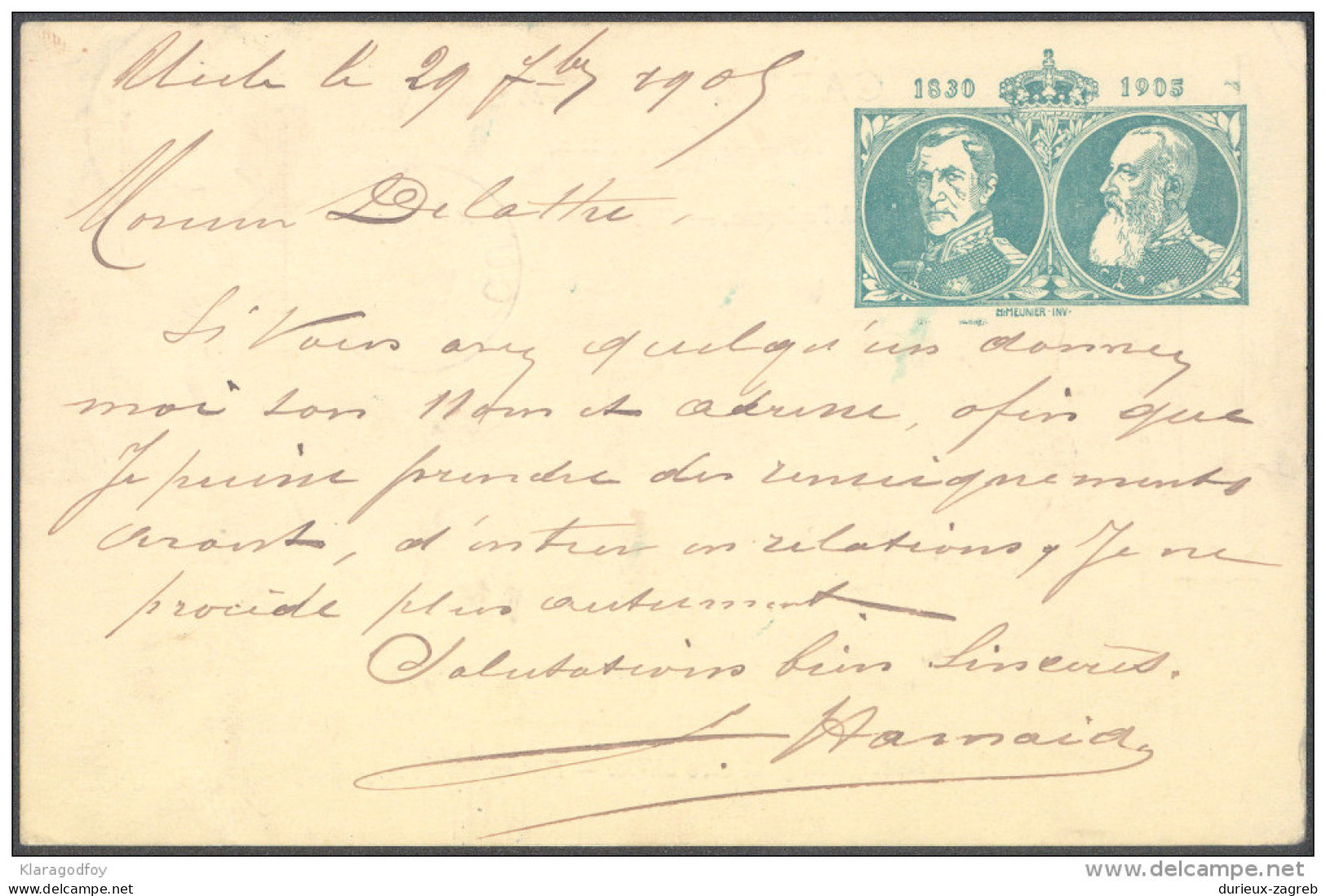Belgium Old Postal Stationery Postcard Carte Postale Postkaart Travelled 1909 Bb - Altri & Non Classificati