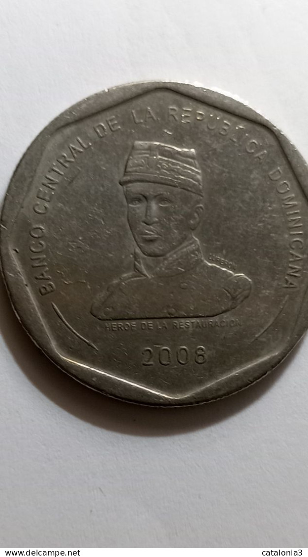 REPUBLICA DOMINICANA - 25 PESOS 2008 KM107 - LUPERON HEROE DE LA RESTAURACION - Dominicana