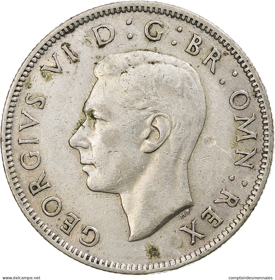 Monnaie, Grande-Bretagne, George VI, Florin, Two Shillings, 1945, TTB, Argent - J. 1 Florin / 2 Schillings