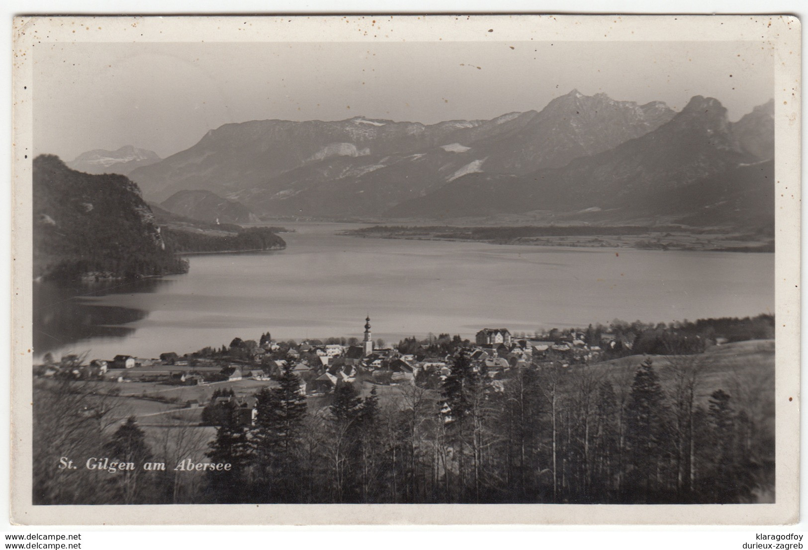 St. Gilgen Am Abersee Old Postcard Travelled 1939 B170810 - St. Gilgen
